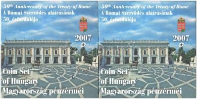 2007. 1Ft-100Ft (8xklf) Római Szerződés forgalmi sor, benne 50Ft 50 éves a Római Szerződés (2x) T:BU  Adamo FO41