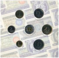 2006. 1Ft-100Ft (8xklf) forgalmi sor szettben, benne 1946-os 1Ft Ag "Hatvanéves a Forint" ...