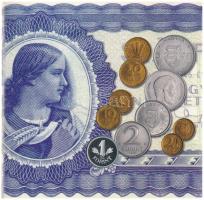 2006. 1Ft-100Ft (8xklf) forgalmi sor szettben, benne 1946-os 1Ft Ag "Hatvanéves a Forint" ...