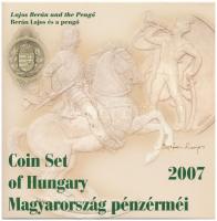 2007. 1Ft-100Ft (8xklf) Berán Lajos és a pengő forgalmi sor, benne Berán Lajos és a pengő Ag emlékérem (10g/0.999/27mm) T:BU kis patina Adamo FO41.3