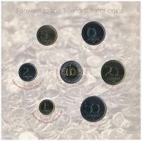 2008. 1Ft-100Ft (7xklf) "Búcsú az egy- és kétforintostól" forgalmi sor dísztokos szettben ...