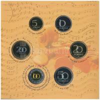 2009. 5Ft-200Ft "Haydn" (7xklf) forgalmi érme sor, benne "Joseph Haydn" Ag emlék...