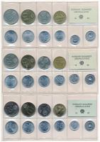 1984-1989. 2f-20Ft (10xklf) érmés forgalmi sor fóliatokban (5xklf) T:1  Adamo FO17, FO18, FO20, FO21, FO22