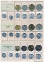 1984-1989. 2f-20Ft (10xklf) érmés forgalmi sor fóliatokban (5xklf) T:1 
Adamo FO17, FO18, FO20, FO2...