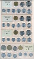 1980-1983. 2f-10Ft (9xklf) érmés forgalmi sor fóliatokban (4xklf) T:1 kis patina  Adamo FO13, FO14, FO15, FO16