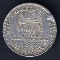 1868KB 20Kr Ag T:2/3 ph.