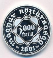 2001. 3000Ft Ag "Ezeréves a magyar pénzverés" T:PP Adamo EM170