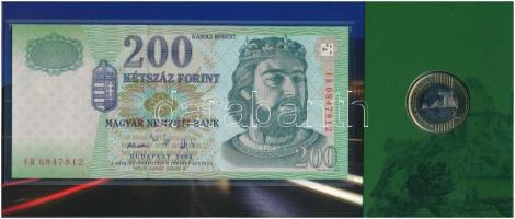 2009. 200Ft elsőnapi veret díszcsomagolásban + 2006. 200Ft "FB" "Búcsú a 200Ft-os ban...