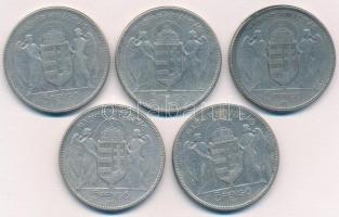 1930. 5P Ag "Horthy jobbra" T:3 
Adamo P8