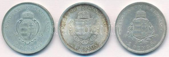 1935. 2P Ag "Pázmány" + 1935 2P Ag "Rákóczi" + 1936. 2P Ag "Liszt Ferenc&qu...