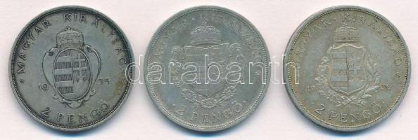 1935. 2P Ag "Pázmány" + 1935 2P Ag "Rákóczi" + 1936. 2P Ag "Liszt Ferenc&qu...