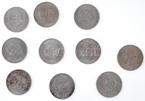 1947. 5Ft Ag "Kossuth" (10x) T:1-,2 patina 
Adamo F8.1