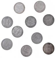 1893-1915. 1K Ag "Ferenc József" (10x) közte hat különböző évjárat T:1--3