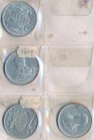 1943. 5P Al "Horthy Miklós születésének 75. évfordulója" (9x) kisméretű fekete érmeberakób...