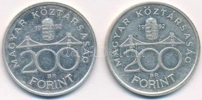 1992. 200Ft Ag "MNB" (2x) T:2
Adamo F13
