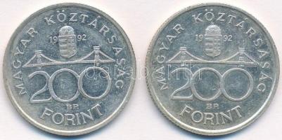 1992. 200Ft Ag "MNB" (2x) T:2
Adamo F13