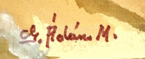 Ádám jelzéssel: Virágcsendélet. Akvarell, papír, 48×34 cm