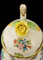 Herendi Viktória porcelán mokkás készlet. Kézzel festett, jelzett, hibátlan