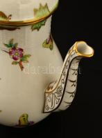 Herendi Viktória porcelán mokkás készlet. Kézzel festett, jelzett, hibátlan