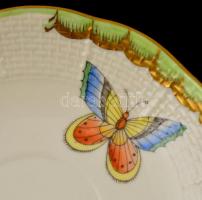 Herendi Viktória porcelán mokkás készlet. Kézzel festett, jelzett, hibátlan