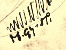 M. Gy. jelzéssel: Férfi portré., tus-ceruza, papír, foltos, 30x21 cm