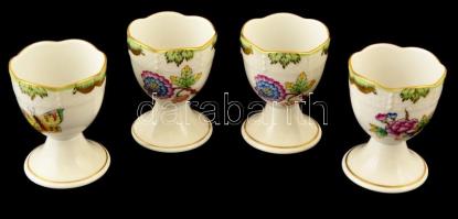 Herendi Viktória tojástartó 4 db Kézzel festett, jelzett, hibátlan.6,5 cm