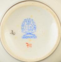 Herendi Viktória mokkás csésze aljjal Kézzel festett, jelzett, hibátlan