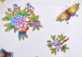 Herendi Viktória kínáló tál Kézzel festett, jelzett, hibátlan. 31x26 cm