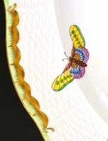 Herendi Viktória sültes kínáló tál Kézzel festett, jelzett, hibátlan. 41x36 cm