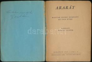1943 Ararát. Magyar-zsidó évkönyv az 1943. évre. Szerk.: Komlós Aladár. Bp., 1943, Országos Izraelit...