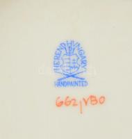 Herendi Viktória bonbonniere, tető nélkül. Kézzel festett, jelzett, hibátlan. d: 11 cm