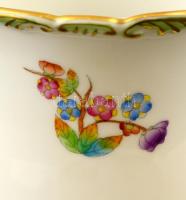 Herendi VIktória mintás váza. Kézzel festett, jelzett, hibátlan. m 12 cm