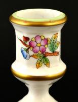 Herendi VIktória mintás gyertyatartó. Kézzel festett, jelzett, hibátlan. m 19 cm
