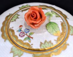 Herendi Viktória mintás teás kanna. Kézzel festett, jelzett, hibátlan. m 15 cm