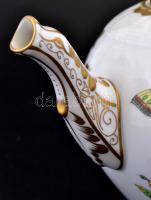 Herendi Viktória mintás teás kanna. Kézzel festett, jelzett, hibátlan. m 15 cm