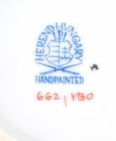Herendi Viktória mintás bonbonniere. Kézzel festett, jelzett, hibátlan.d:12,  m 11 cm