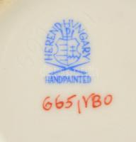 Herendi Viktória mintás bonbonniere. Kézzel festett, jelzett, hibátlan.d:10,  m 11 cm