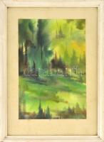 Gyenes jelzéssel: Erdőrészlet, akvarell, papír. Üvegezett fakeretben, 35.5x23 cm