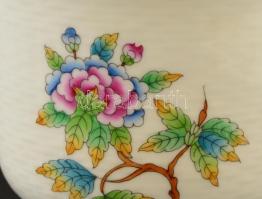 Herendi Viktória mintás tálka. Kézzel festett, jelzett, hibátlan d:10 cm, m 7,5 cm