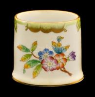 Herendi Viktória mintás fogpiszkáló tartó. Kézzel festett, jelzett, hibátlan 5,5 cm