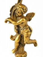 Puttó figurás bronz gyertyatartó 41 cm
