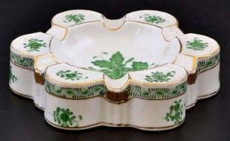 Herendi Apponyi mintás hamutartó, kézzel festett, hibátlan, jelzett, d:15 cm