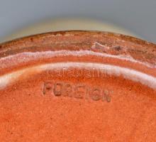 Jelzett mázas kerámia váza. Hibátlan. 21 cm