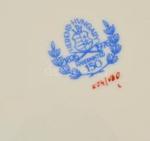 Herendi Viktória mintás lapostányér (8 db), kézzel festett, jelzett, kopásnyomokkal, d:25,5 cm