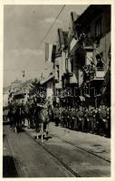 1940 Nagyvárad, Oradea; bevonulás, Horthy Miklós, magyar zászlók / entry of the Hungarian troops, Hungarian flags, Regent Horthy