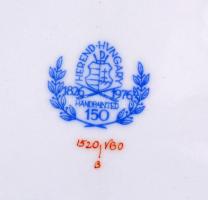 Herendi Viktória mintás süteményes tányérok ( 6db), kézzel festett, jelzett (jubileumi), kopásnyomok...