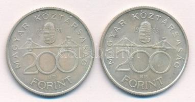1993. 200Ft Ag "MNB" (2x) T:1-,2
Adamo F13