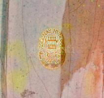 Zsolnay eozin mázas bika, jelzett, hibátlan, m: 16 cm h:26 cm