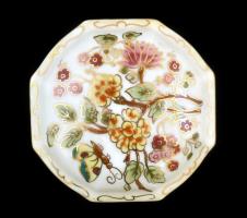 Zsolnay virágmintás bonbonniere, jelzett, hibátlan, d:9 cm