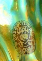 Zsolnay eozin mázas oroszlán, jelzett, hibátlan, m: 13 cm